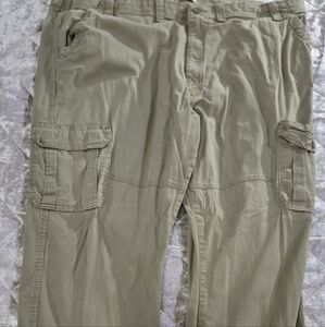 Wrangler Mens Cargo Pants Size 48x30 Tan Khaki Work Utility Multi Pocket